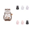 thumbnail image 1 of School Backpack for G`irls, Large Capacity Multi Pocket Water Resistant Student Bookbag with Pom Pom Pendant, Kawaii Pastel Color Daypack for Elementary Middle School, 1 of 3