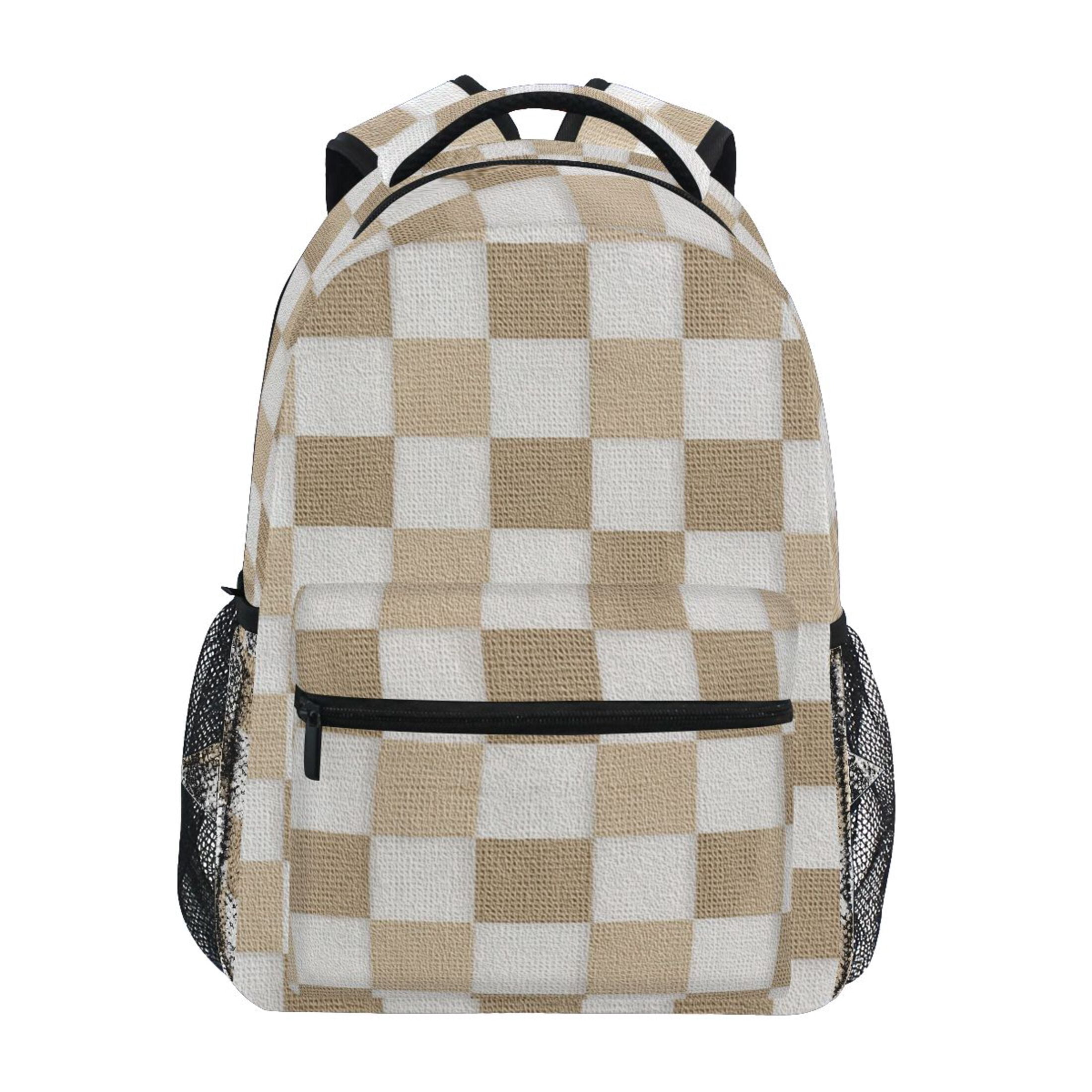 Louis Vuitton White and Tan Checkered Backpack LOUIS VUITTON Sperone BB Damier Azur Backpack Bag White main image 3