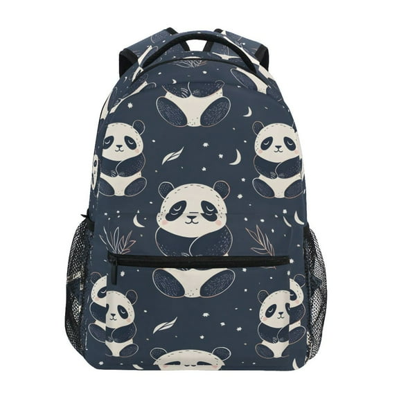 School Backpack Lightweight Multipocket College High Middle Student Bag 15L Cartoon Sitting Panda