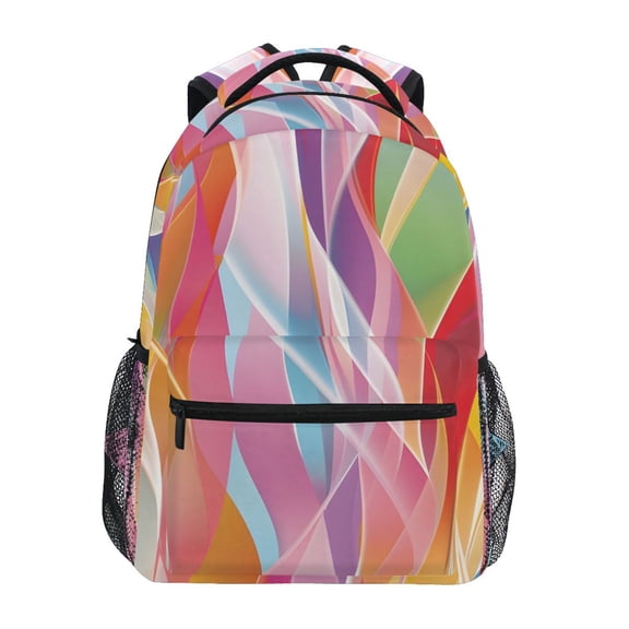 School Backpack Lightweight Multipocket College High Middle Student Bag 15L Colorful and Elegant Line