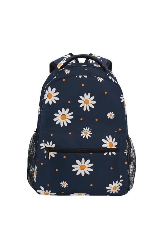 School Backpack Lightweight Multipocket College High Middle Student Bag 15L Cute Little Daisy