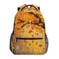 thumbnail image 1 of School Backpack Lightweight Multipocket College High Middle Student Bag 15L Falling Leaves and Lamp, 1 of 9