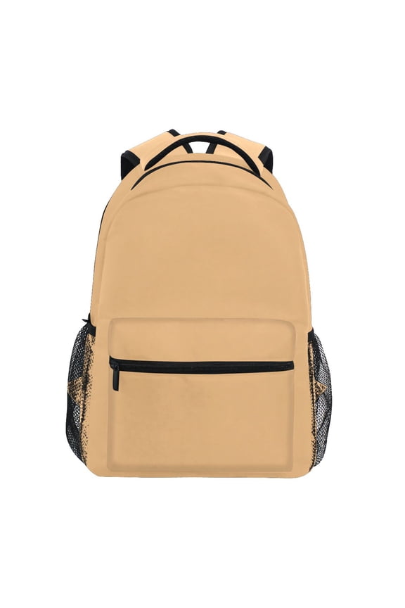 School Backpack Lightweight Multipocket College High Middle Student Bag 15L Pale Orange