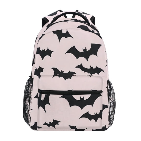 School Backpack Lightweight Multipocket College High Middle Student Bag 15L Silhouette Bats