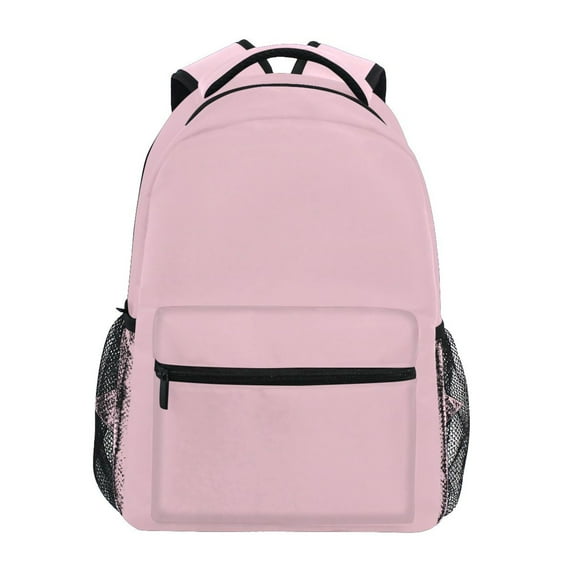 School Backpack Lightweight Multipocket College High Middle Student Bag 15L Soft Pink