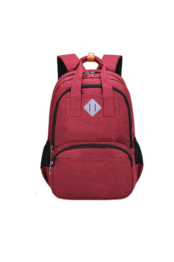 School Backpack Primary School Waterproof Deep Blue Backpack Male 3-6 Grade Junior High School Student Backpack Female Backpack 5-15 Years Old Red