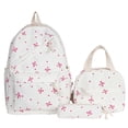 thumbnail image 1 of School Backpack Set with Cute Bow, Lightweight Bookbag - White-A, Perfect for Elementary & Middle School Ages 4-12, 1 of 3