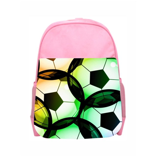 School Backpack Soccer Balls Multicolored Girls Kids PreSchool