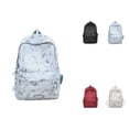thumbnail image 1 of School Backpack Student Campus with Laptop Pocket Water Resistant Bookbag Padded Straps Printed Black White Pattern Lightweight for Junior High School, 1 of 8