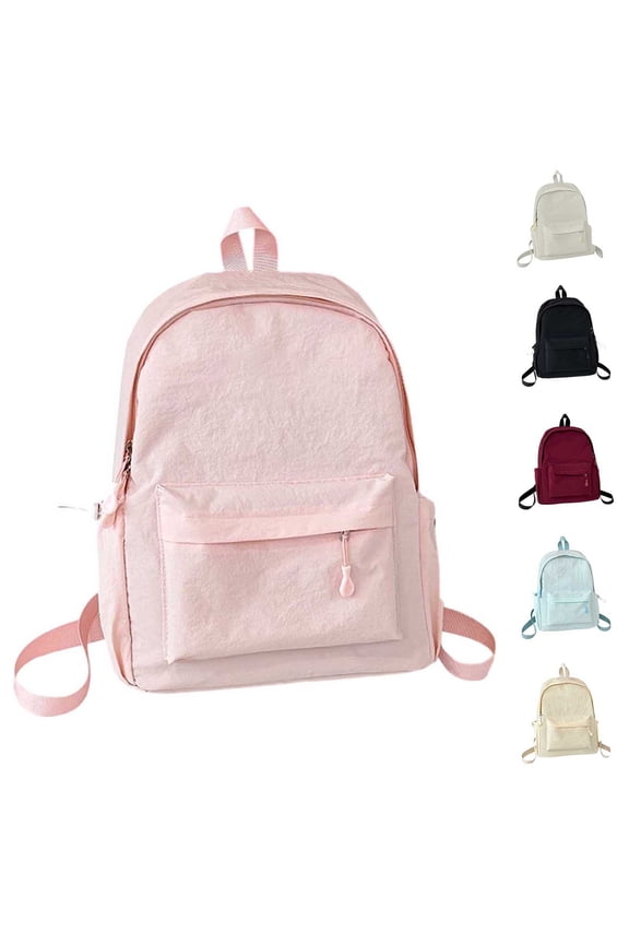 School Backpack for Teens Minimalist Student Large Capacity Casual Lightweight Backpack Candy Color For Junior Senior High Students Travel Bag