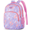 thumbnail image 1 of Cshidworld 17" Backpack Travel Bag for Men Women, Book Bag with Front Zip Pocket, Waterproof Lightweight Primary Students Bookbags for Men Women Bag Bookbags, Adjustable Padded Mesh Straps, Purple, 1 of 7
