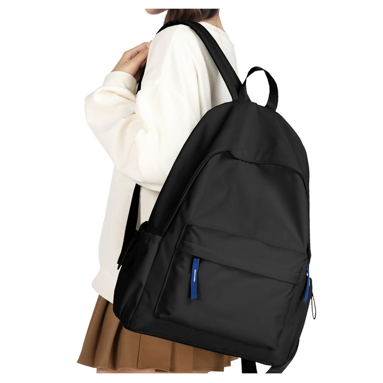 School Backpack Waterproof Black Bookbag College High School Bags For Boys  Girls Lightweight Travel Rucksack Casual Daypack Laptop Backpacks For Men  Women (Black ) 