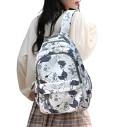 FLOLESS School Backpack for Women Men,Waterproof Bookbag for College Students Small Cute Backpacks for Boy Girls Teens Fits 15.6 Inch Notebook School Bag Grey