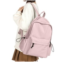 School Backpack Womens, Causal Travel School Bags 14 Inch Laptop Backpack for Teenage Girls Lightweight Rucksack Water Resistant Bookbag College Boys Men Work Daypack Pink