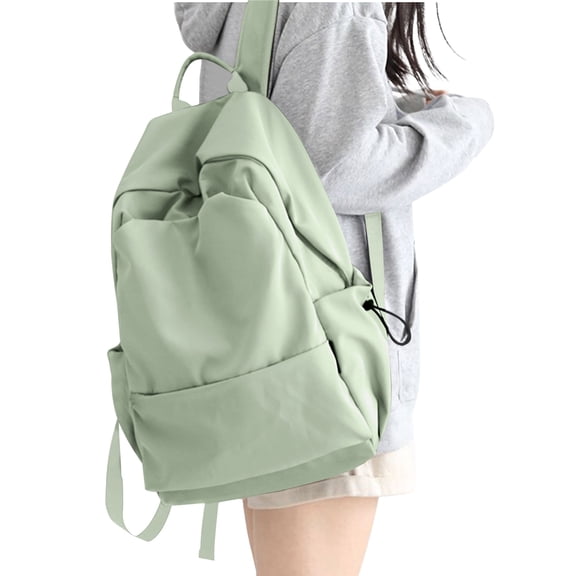 Light Green Water Resistant Backpack Fits 15.6 in Laptop Lightweight for School College Work Travel Students