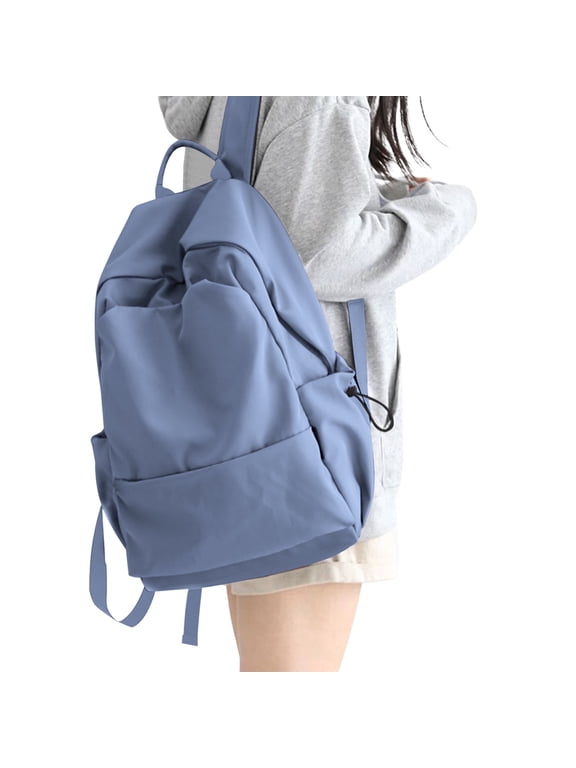 School Backpack Womens, Causal Travel School Bags 15.6 Inch Laptop Backpack for Student Lightweight Rucksack Water Resistant Bookbag College Men Work Daypack Blue