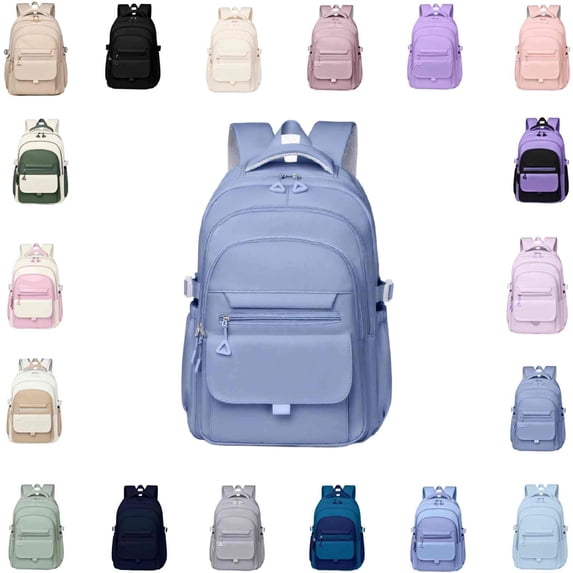 School Backpack for Boys Girls, Elementary Middle High College Student Bag, Cute Fashion Aesthetic Teen Bookbag for Teens Women (K-1pcs)