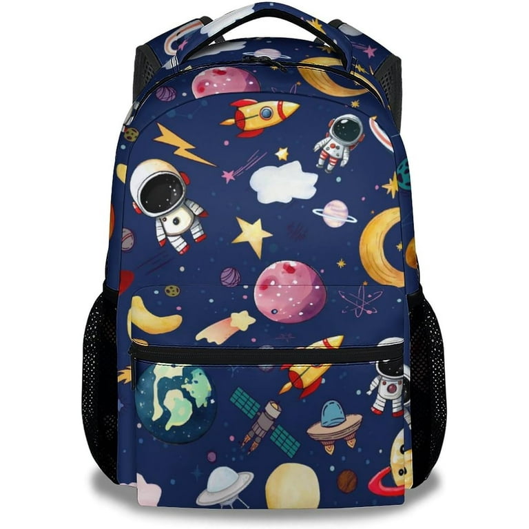 School Backpack for Girls 17 Inch Blue Space Backpacks for Kids Cute Lightweight Bookbag for Middle School Walmart