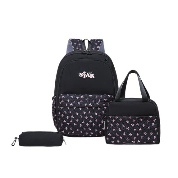 School Backpack for Girls, 3 in 1 Backpack with Lunch Box Pencil Case for Elementary Middle High School Student