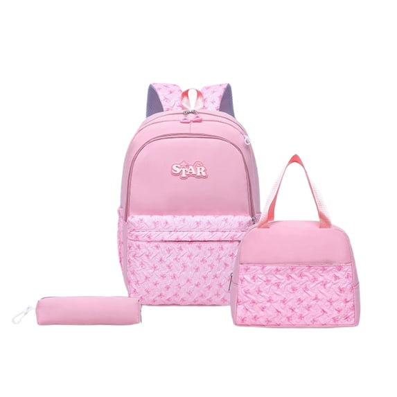 School Backpack for Girls, 3 in 1 Backpack with Lunch Box Pencil Case for Elementary Middle High School Student