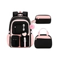 thumbnail image 1 of School Backpack for Girls - 3PCS Girls Backpack with Lunch Box Set for Kids Children Teens Elementary Middle School Travel Backpack for Age 6-18, 1 of 5