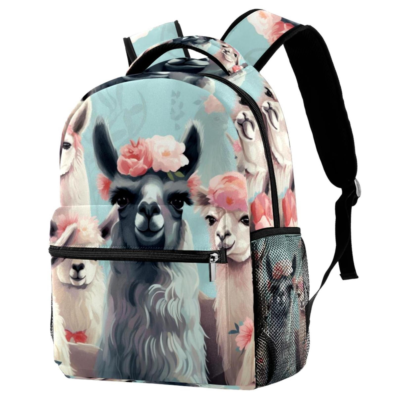 Llama Backpack, Animal Laptop Bag, good Women's Travel Backpack, Cute Pattern School Bag, College Backpack, llama Gift