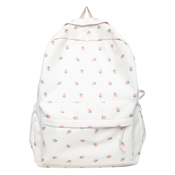 School Backpack for Men Women Floral Pattern Waterproof Nylon Large Capacity Lightweight Daypack