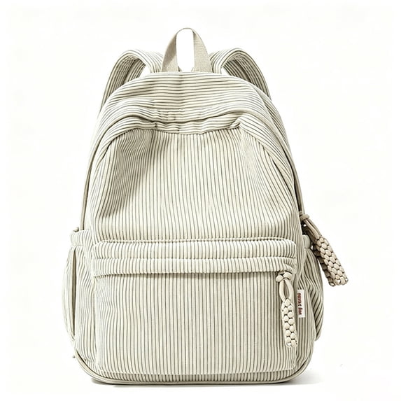 School Backpack for Teens Handmade Chunky Knit Corduroy Backpack Use Large Capacity Cute Companion Travel Bag