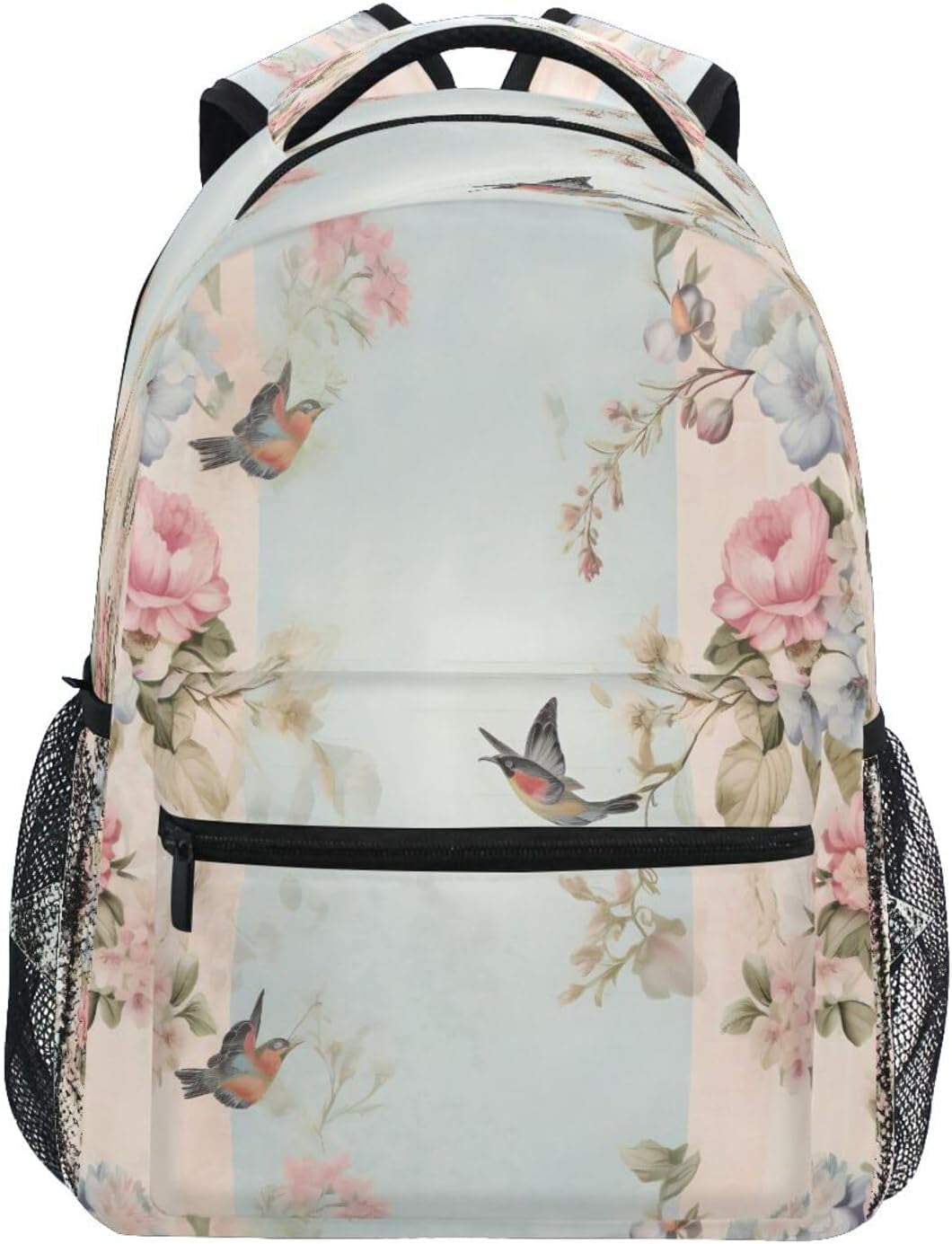 School Backpack for Teen Girls Boys Laptop Backpack Hummingbird Blue Pink Flower Middle Bookbags Travel Work Commuter Back Pack Walmart
