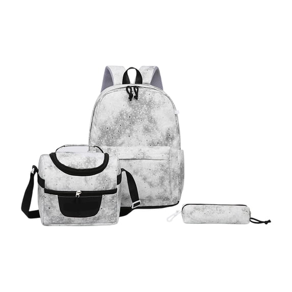 School Backpack for Teen Girls Kids Bookbag Set with Lunch Box Pencil Case 17" Large Capacity Backpack Casual Daypack