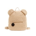 thumbnail image 1 of School Backpack for Teens Fuzzy Bear Ear Design Backpack Large Capacity Plush Bag Zipper Pouch Adjustable Travel Daypack, 1 of 7