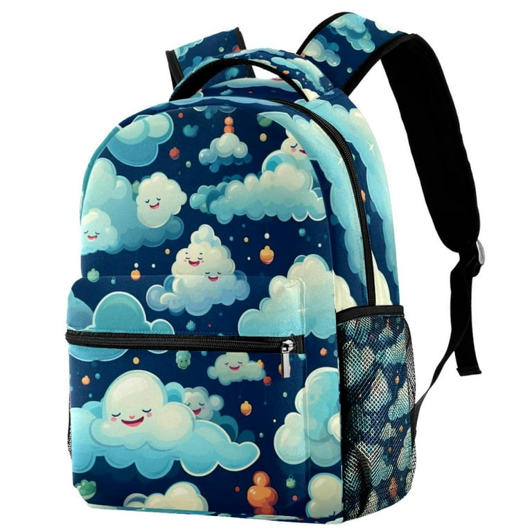 School Backpack with Zipper Clouds Large Capacity Book Bags for Men Women Daily Shoulder Rucksack Laptop Bag Walmart