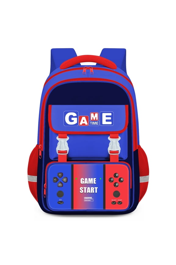 School Backpacks for Boys - Gamer Boys Backpack for Kids Teens, Multifunctional Bookbag for Elementary Middle School Students, 17 Video Game Travel Bag Ages 6-18