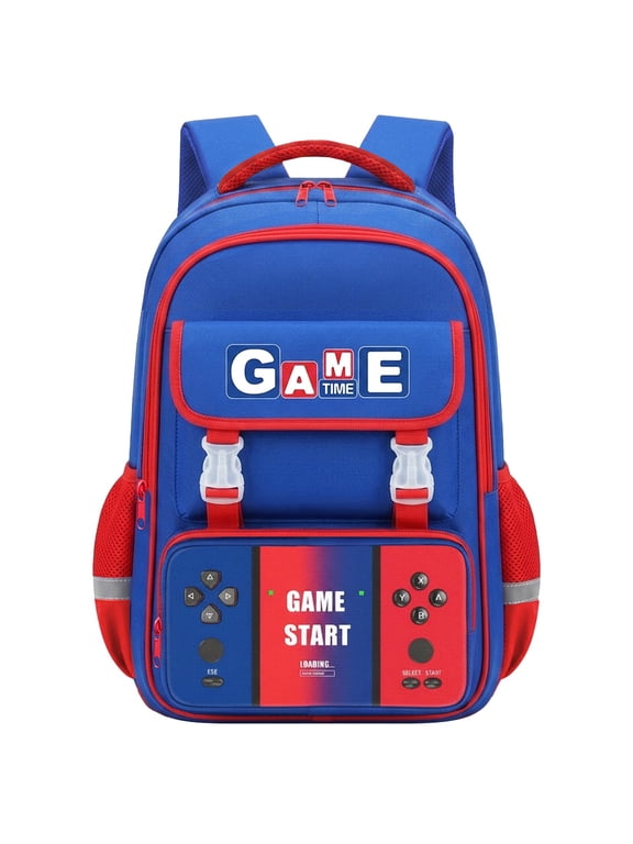 School Backpacks for Boys - Gamer Boys Backpack for Kids Teens, Multifunctional Bookbag for Elementary Middle School Students, 17″ Video Game Travel Bag Ages 6-18