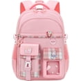 thumbnail image 1 of School Backpacks Kawaii Backpack Large Capacity School Bag 6-12 Years Old (Purple), 1 of 6