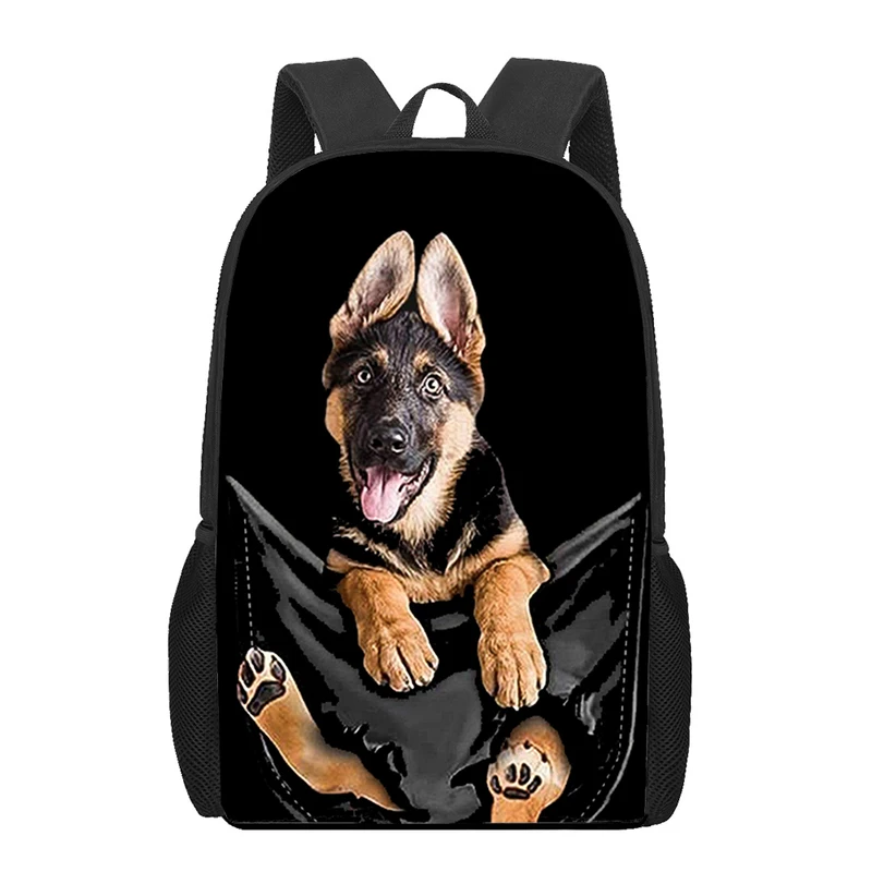 School Bag 3D Model German Shepherd Dog Children Girls Boys Book Bags Casual Children Boys Backpack Girls Backpacks Bagpack Walmart