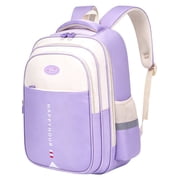 Lvelia School Bag Backpacks for Girls,Lightweight School Backpack for Kids Teens,Waterproof Student Shoulder Bookbag for Elementary Middle School,Purple