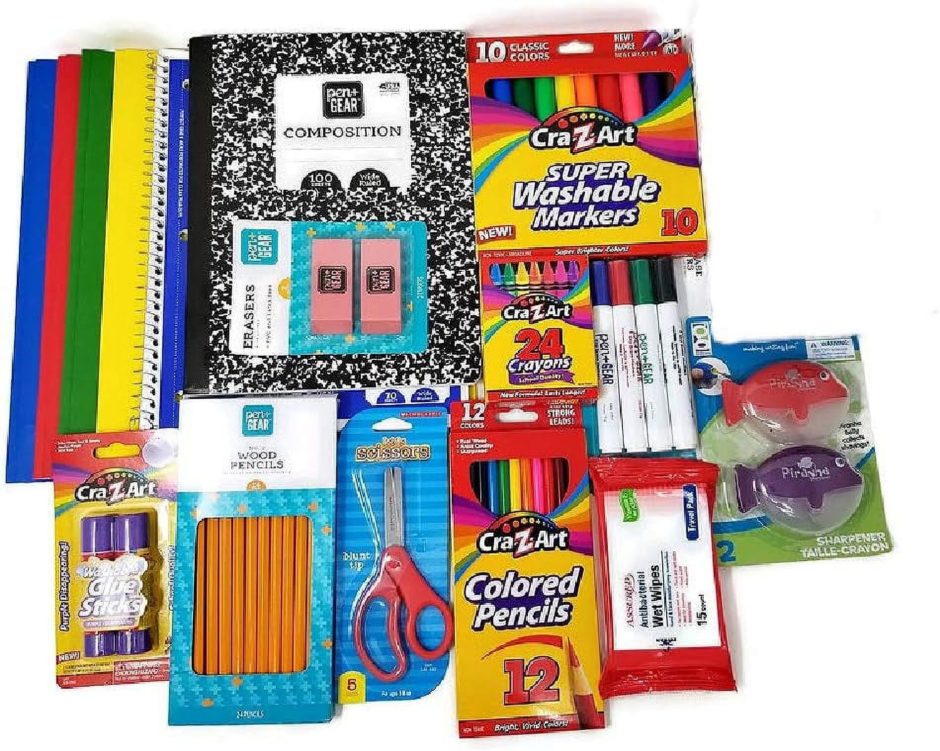 School Bundle for PreK to 3rd Grade with Dry Erase Markers,Paper Prong