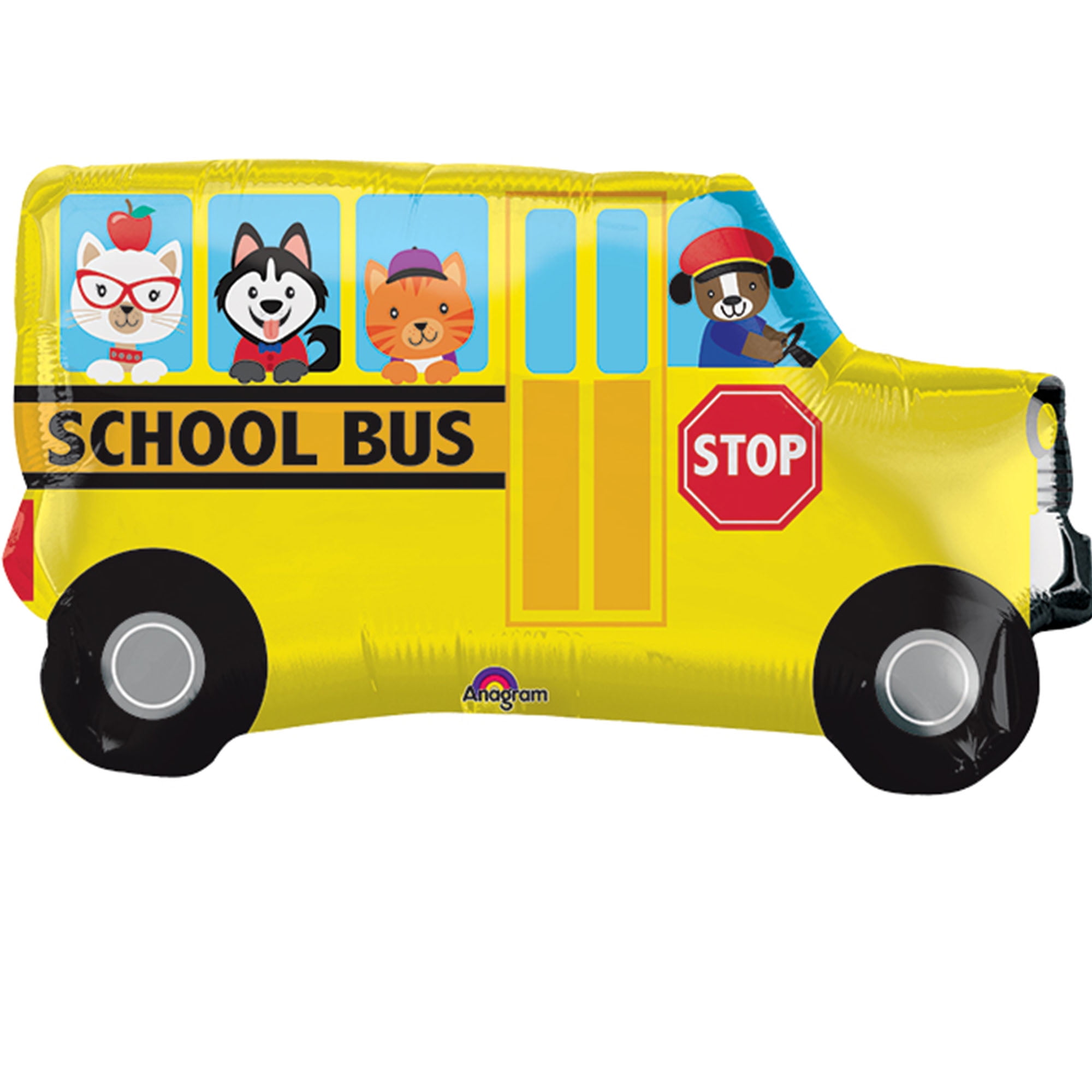 School Bus 30" Cocomelon Mylar Foil Balloon