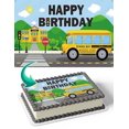 thumbnail image 1 of School Bus Back to School EEdible Image Icing Cake Topper for Quarter Sheet Cake, by TNCT, 1 of 4