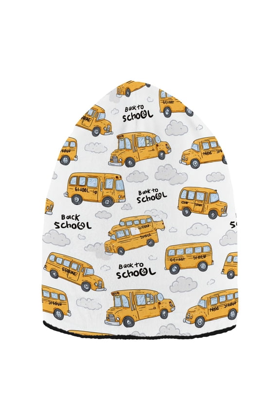 School Bus Beanie Hat Unisex Warm Winter Hat Cap For Women Men Winter Running