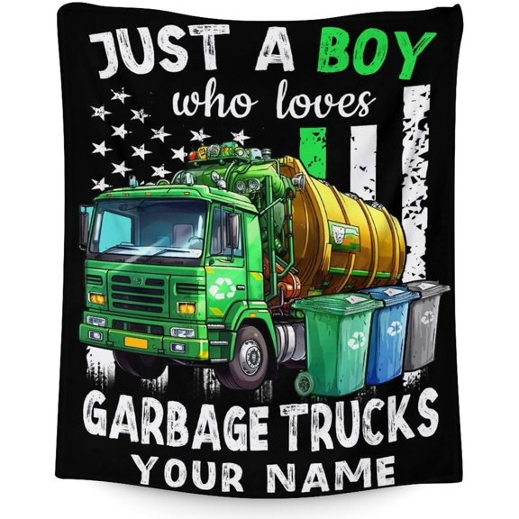 School Bus Blanket for Boys - 30 x 40 Inches Cute Throw Blanket Gifts for Kids Truck Lovers - Black Soft Fuzzy Car Blankets for Lap Couch Travel