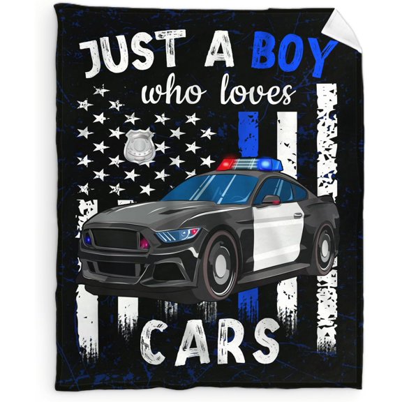 School Bus Blanket for Boys - 30 x 40 Inches Cute Throw Blanket Gifts for Kids Truck Lovers - Black Soft Fuzzy Car Blankets for Lap Couch Travel
