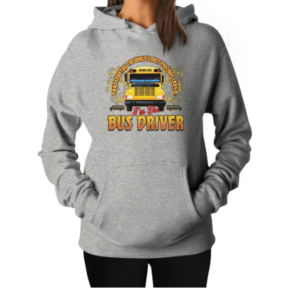 School Bus Driver Appreciation Hoodie - Perfect Back-to-School Gift - Unique Thank You Graphic Sweatshirt for Women - High-Quality, Comfortable Educator's Apparel - USA Printed - X-Large Gray