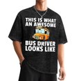 thumbnail image 1 of School Bus Driver For Men Women T-Shirt Man's Washed Tee, 1 of 9