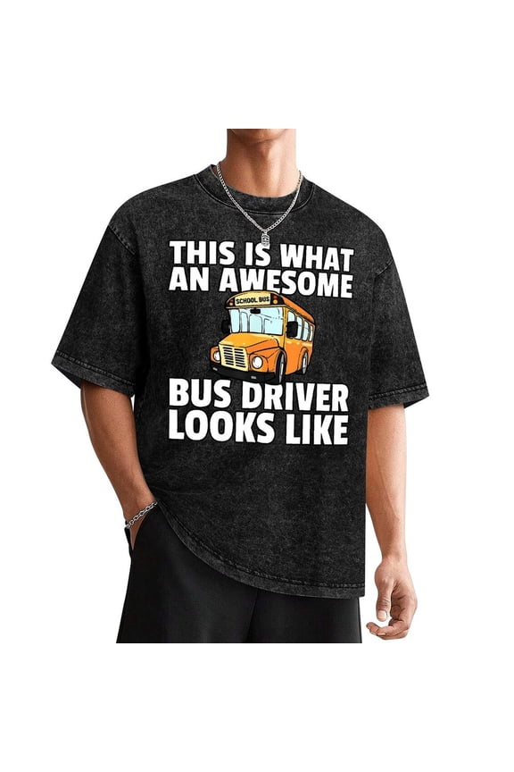 School Bus Driver For Men Women T-Shirt Washed Tee