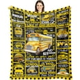 thumbnail image 1 of School Bus Driver Gifts Blanket, Bus Driver Appreciation Gifts, Gifts for Bus Drivers, Christmas Birthday Gifts for Bus Driver, Back to School GiftsThrow Blanket 60"x50", 1 of 6