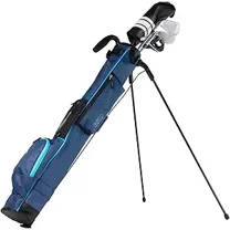 IZZO Golf Sunday Golf Stand Bag - Lightweight Golf Stand Sunday Bag, Light Blue/Navy Blue