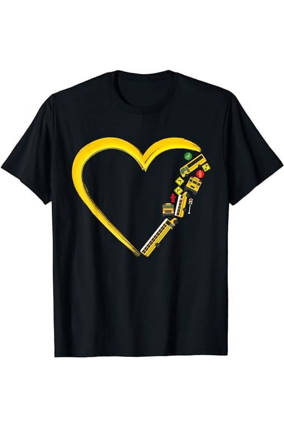 School Bus Driver Heart T-Shirt