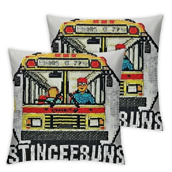School Bus Driver Job Profession Transportation Delivery Throw Pillow, Multicolor